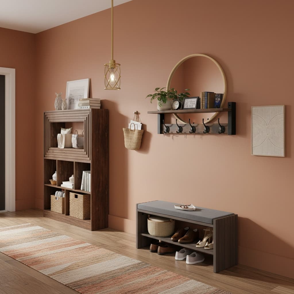 Transform Your Hallway: Vintage Style with Earth Tones