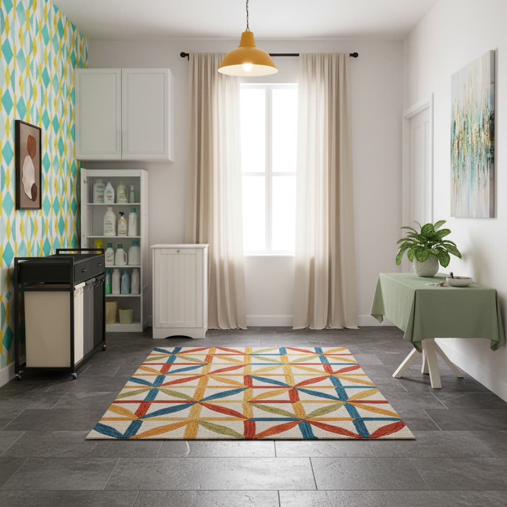 Design a Bold Scandinavian Laundry Room with Eye-Catching Color Schemes