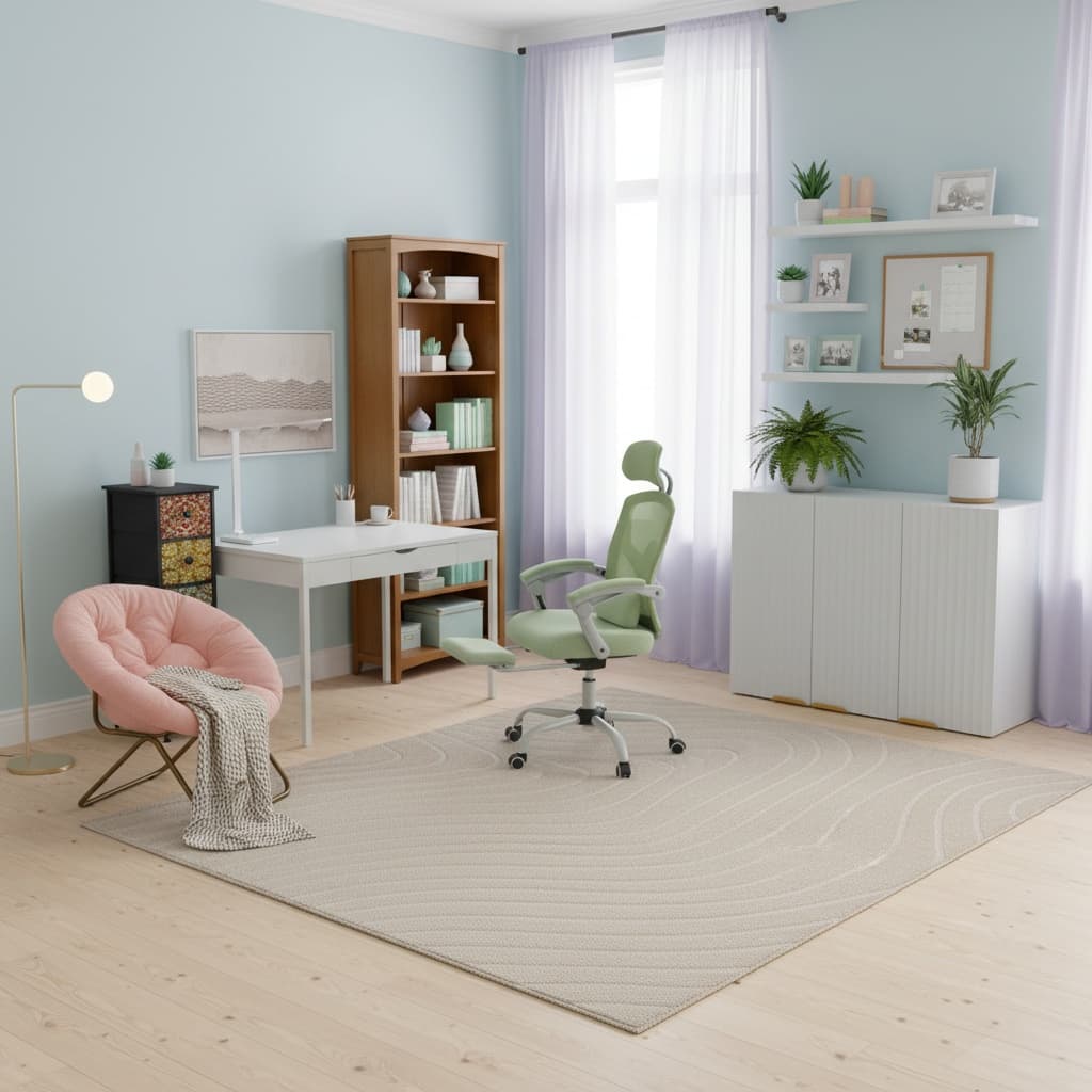 Tropical Home Office Ideas: Designing with Pastel Colors for a Serene Workspace