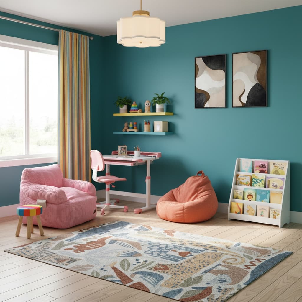 Creating a Vibrant Scandinavian Kids Room with Bold Colors
