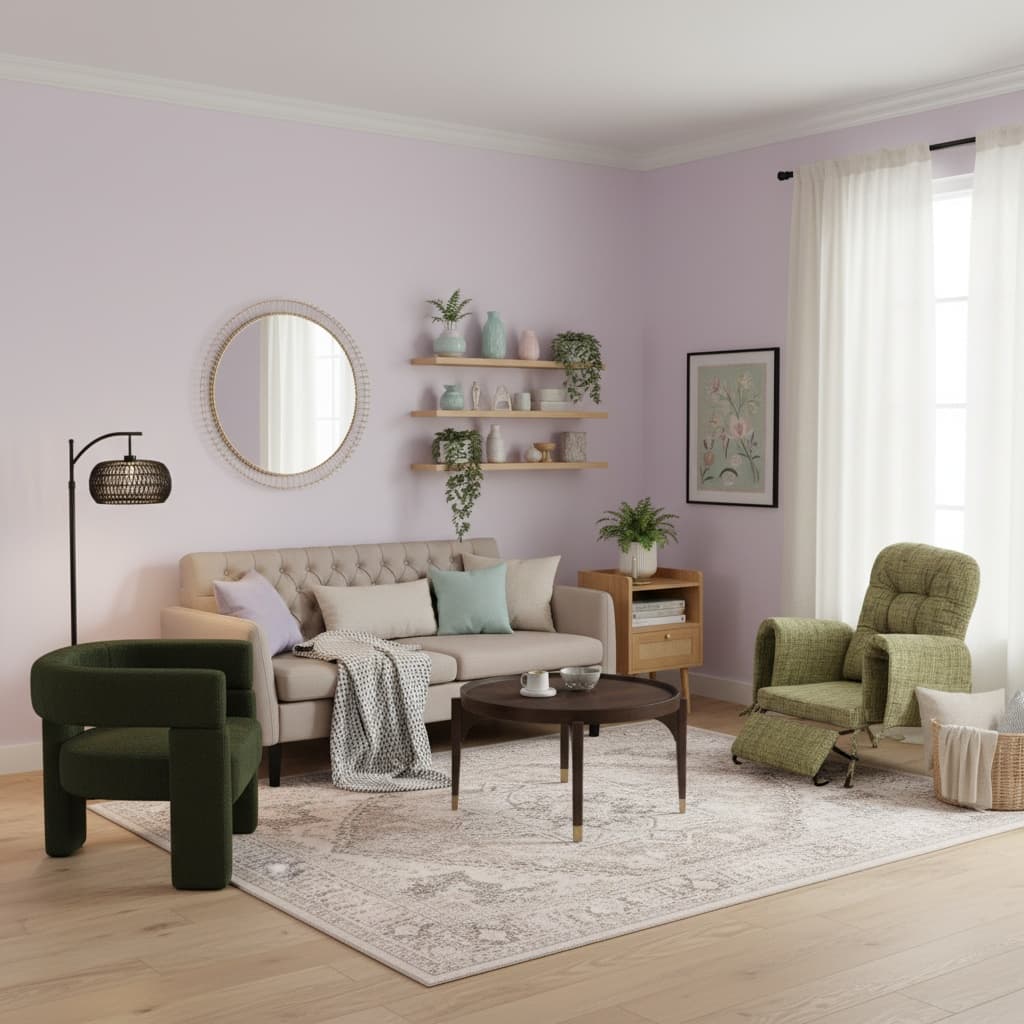 Design Your Classic Living Room with a Serene Pastel Color Scheme