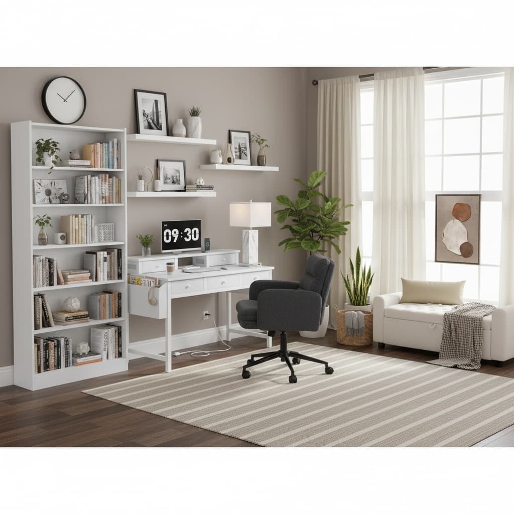Creating a Minimalist Home Office with a Neutral Color Scheme