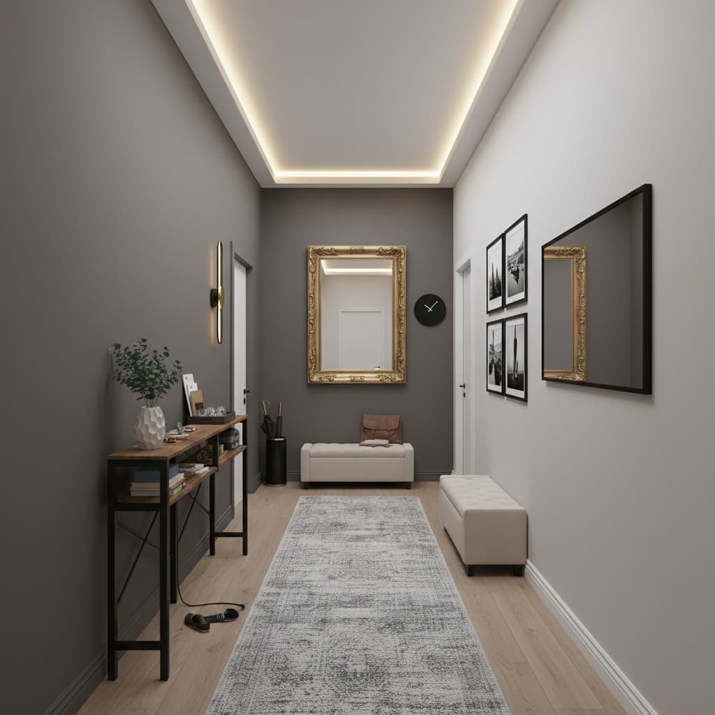 Eco-Friendly Home Interior Design: Monochrome Hallway Ideas