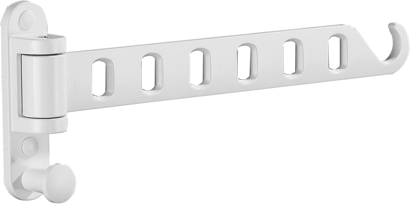 JOOM Laundry Drying Rack Wall Mounted Clothes Drying Rack Clothes Hanger -Coat Hanger Holder White