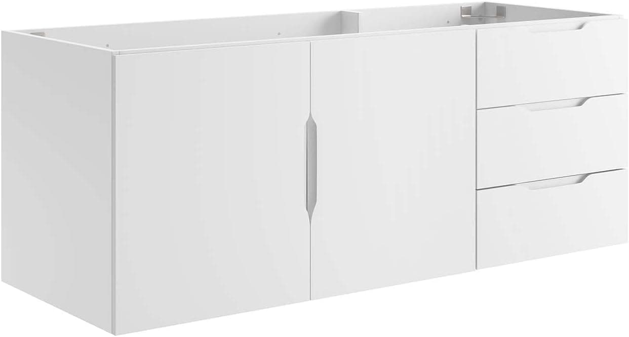 Modway Vitality 48" Double or Single Sink Compatible (Not Included) Bathroom Vanity Cabinet, 48 Inch, White
