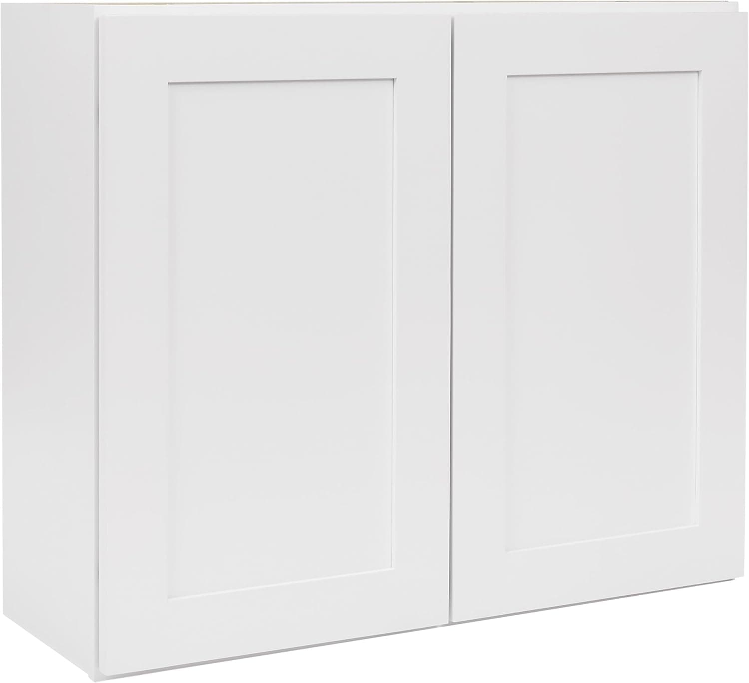 White Shaker Wall Cabinet - Ready to Assemble, Perfect for Kitchen, Laundry, and Bathroom Storage - 24”W x 30”H x 12”D
