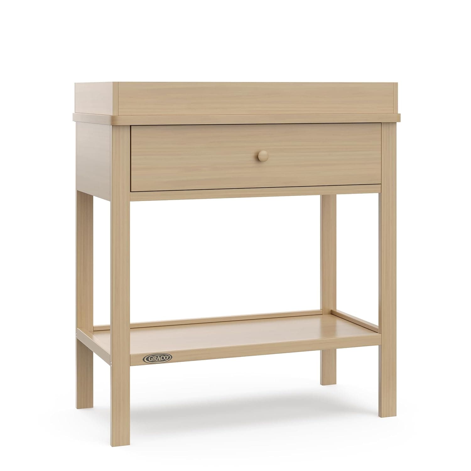 Graco Storage Baby Changing Table (Driftwood) - GREENGUARD Gold Certified, Changing Table with Drawer, Changing Table Topper, Perfect for Any Nursery Décor