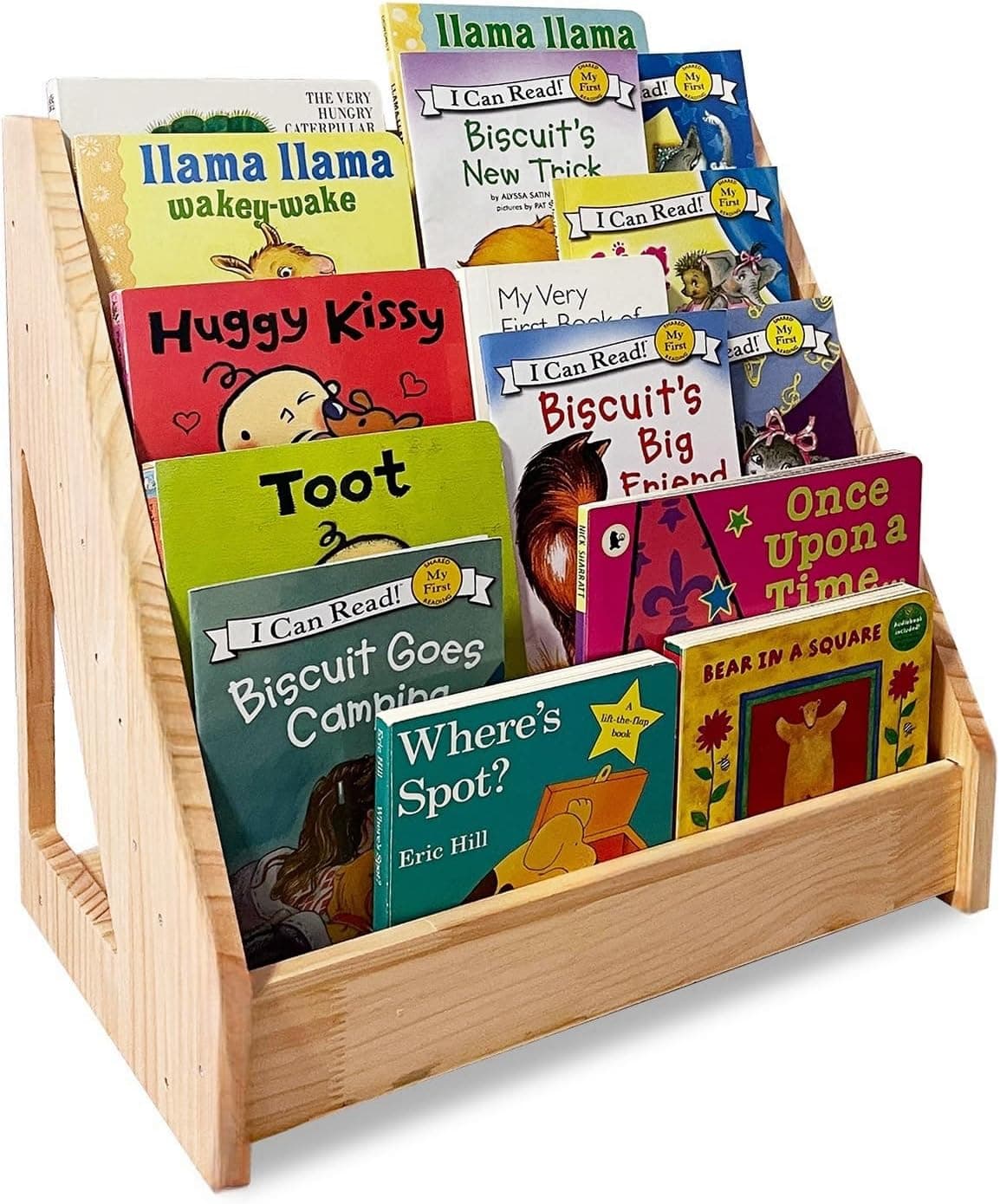 5-Tier Montessori Bookshelf - Front Facing Kids Bookshelf with Back Storage, Perfect for Toddler, Children's Room, and Reading Nook (Natural)