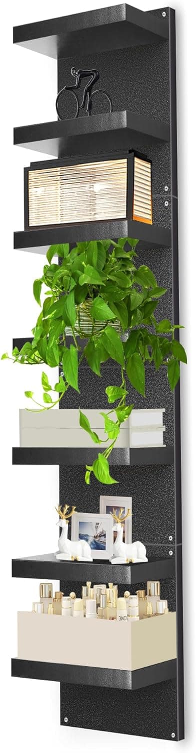 DD DEFINED DECO 63.5 Inch Wall Shelf Unit,7 Tier Wall Shelves, Decorative Wall Mount Vertical,Vertical Column Shelf Storage Home Decor Organizer Design Utility, Design for Bedroom Living Room