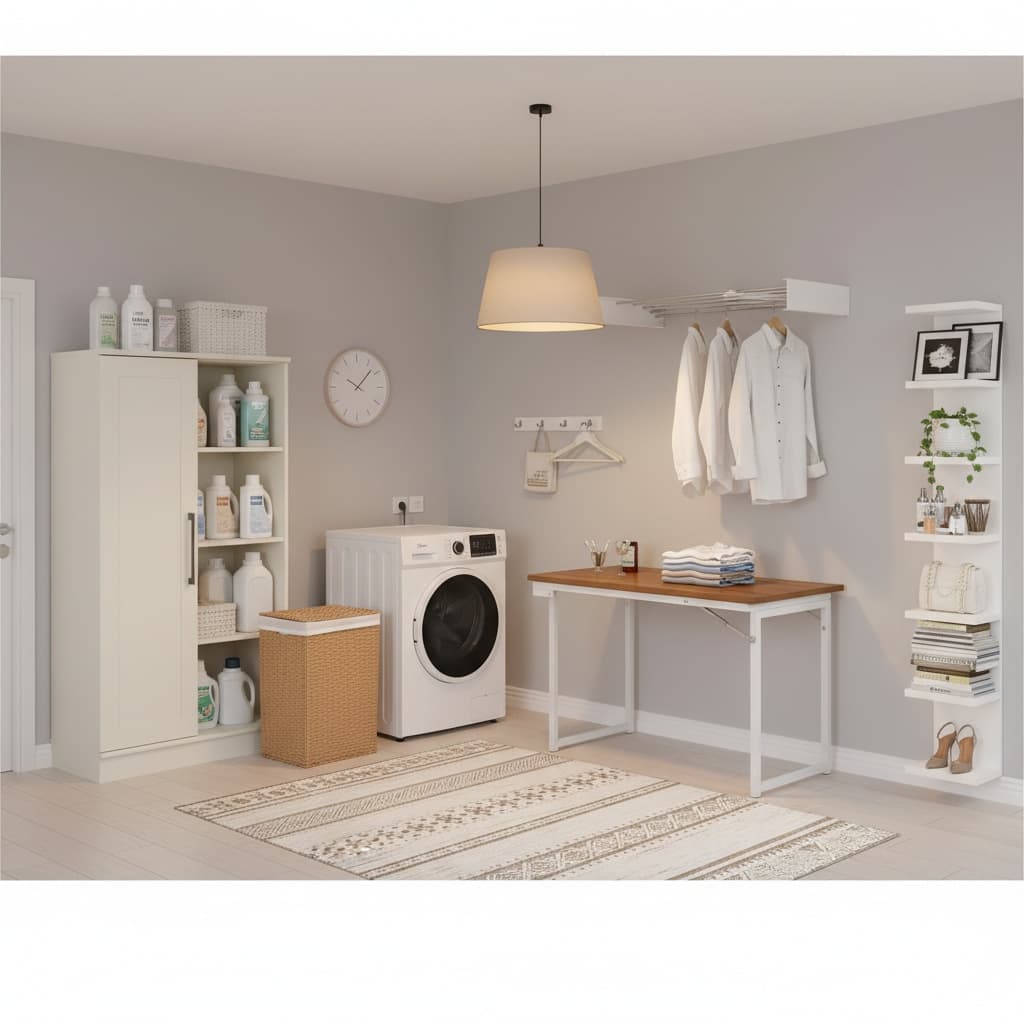 Transform Your Laundry Room with Eco-Friendly Design in a Neutral Color Palette