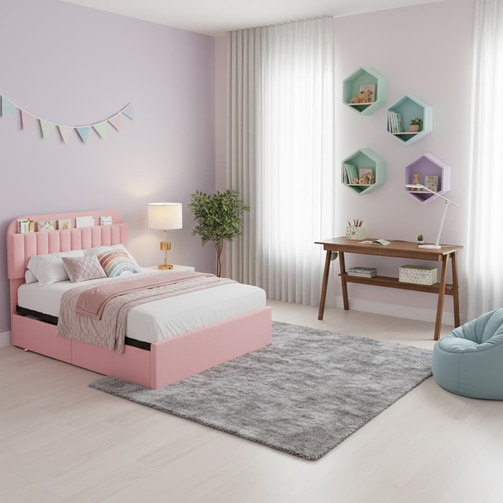 Transform Your Kids' Room with a Futuristic Style and Pastel Color Scheme