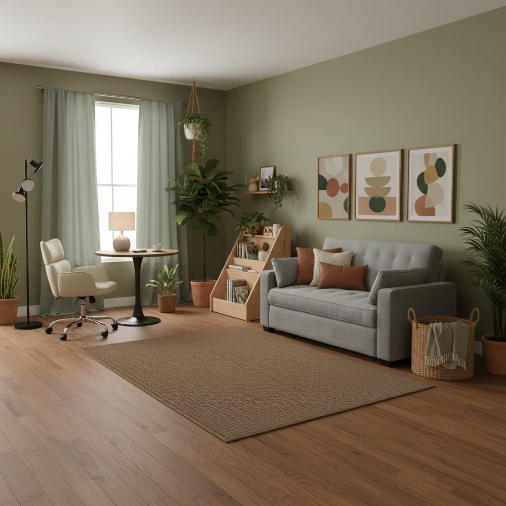 Designing a Tropical Studio - Bringing Earth Tones to Small Spaces