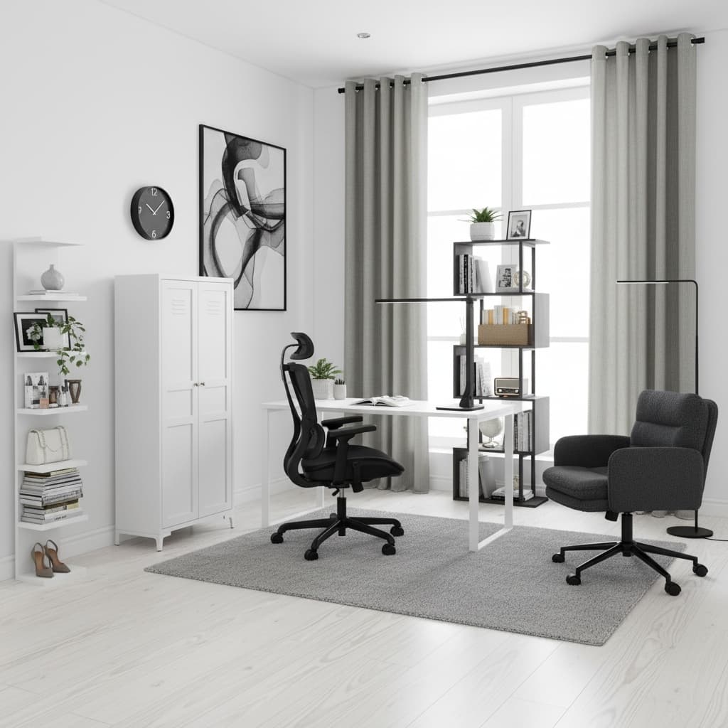Designing a Modern Home Office Using a Monochrome Color Scheme