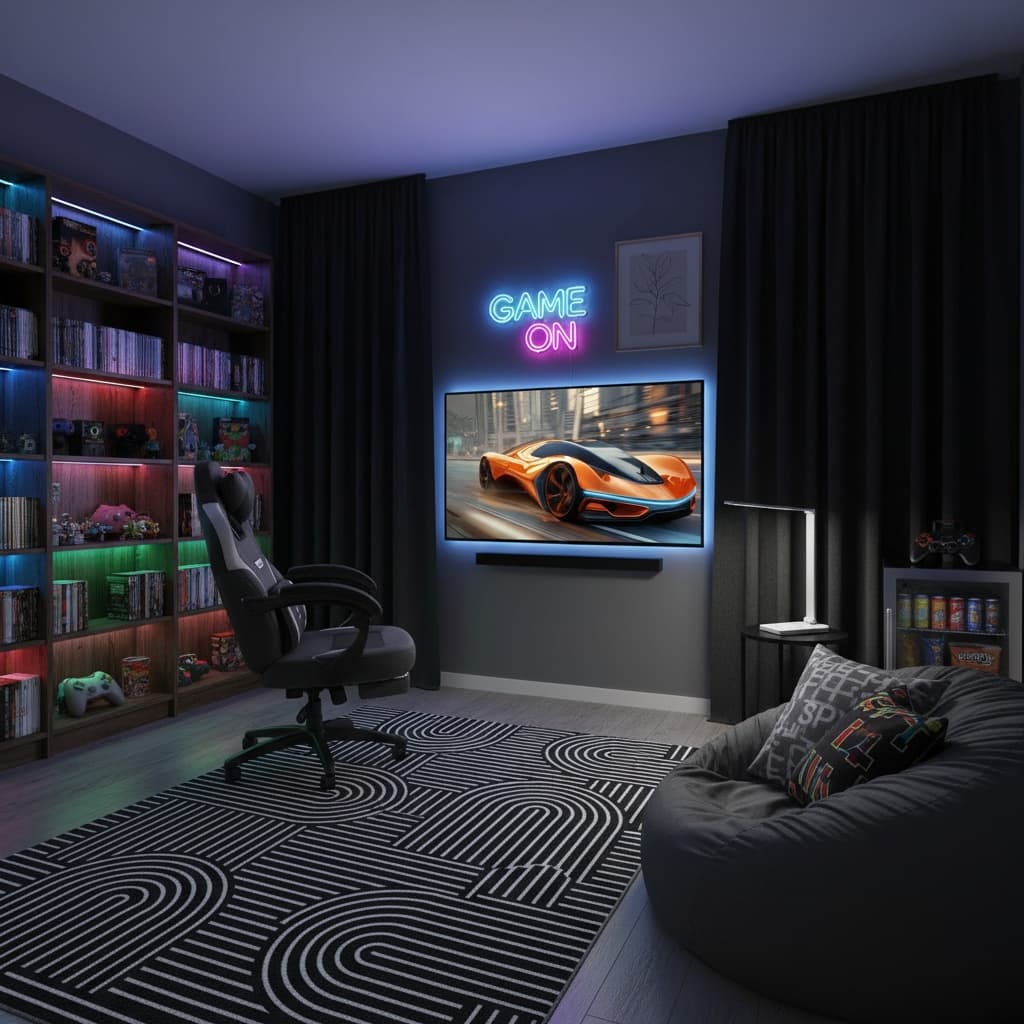 Designing a Bold Bohemian Media & Game Room: A Colorful Journey