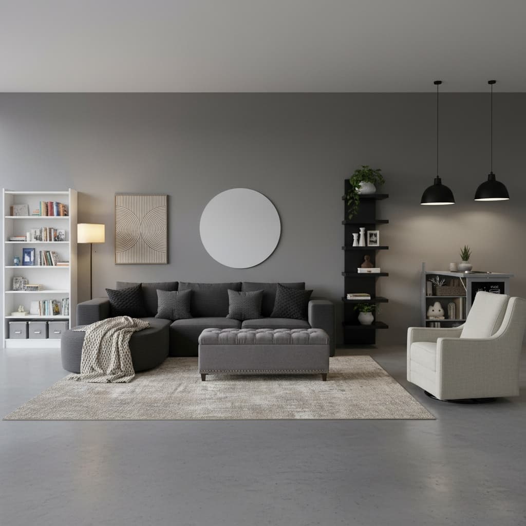 Tropical Monochrome Makeover: Transform Your Studio Small Space into a Chic Retreat