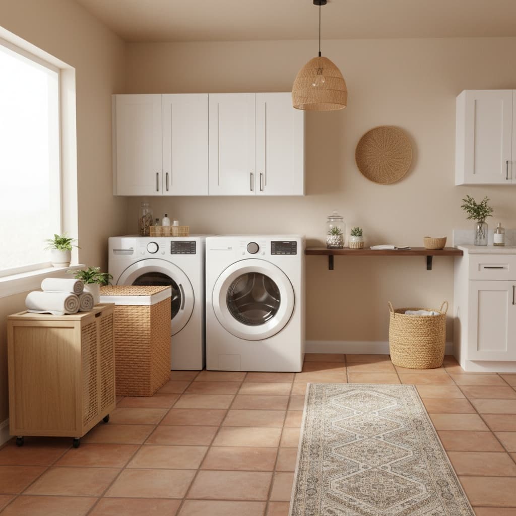 Transform Your Laundry Room with Japanese Style and Earth Tones