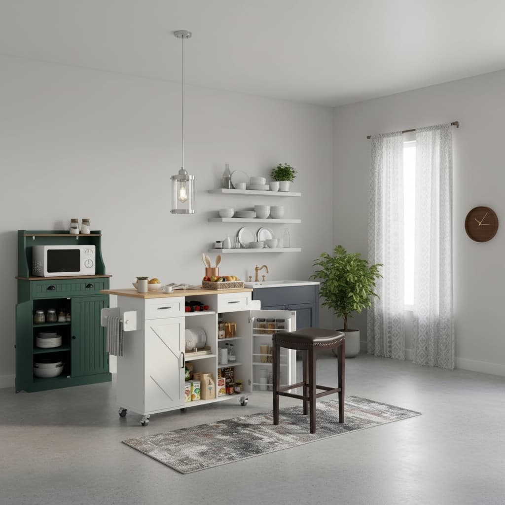 Transform Your Kitchen with a Tropical Monochrome Design