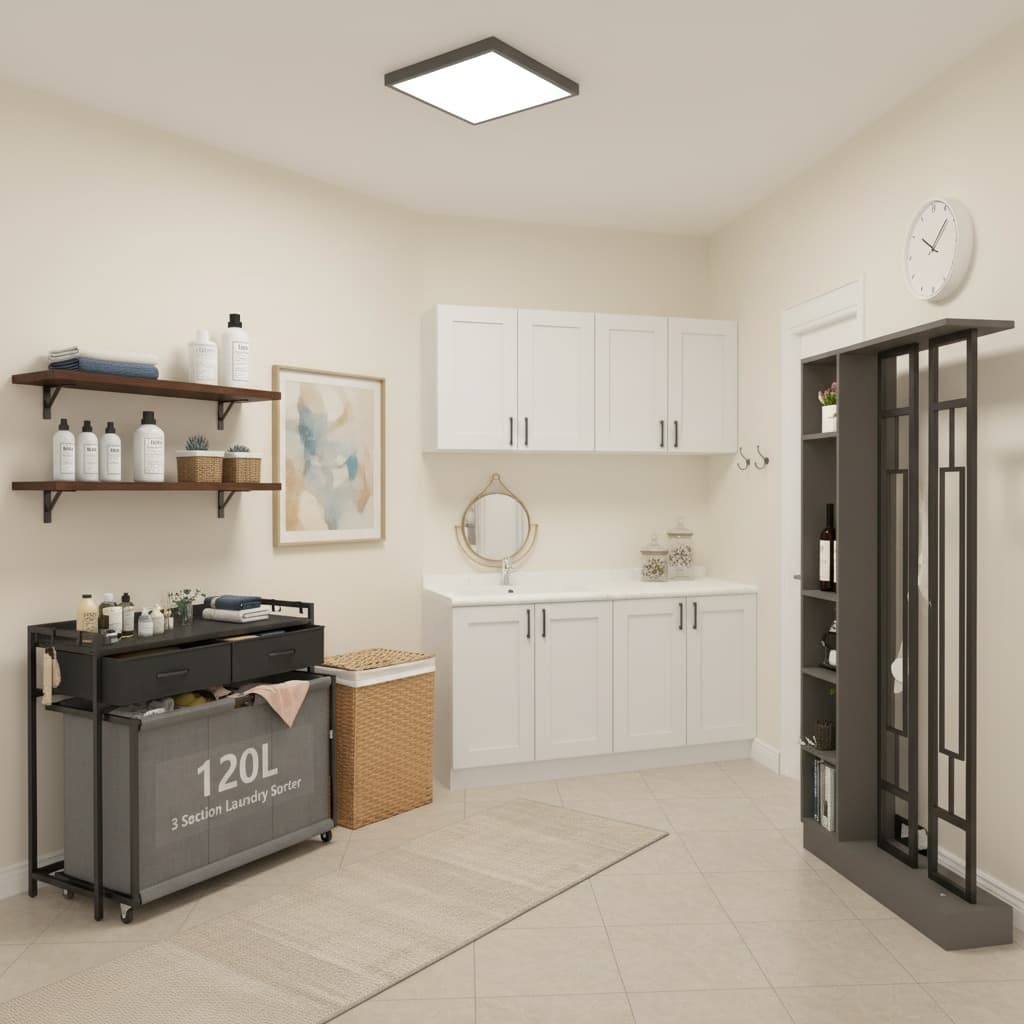 Designing a Vintage Laundry Room with a Neutral Color Palette