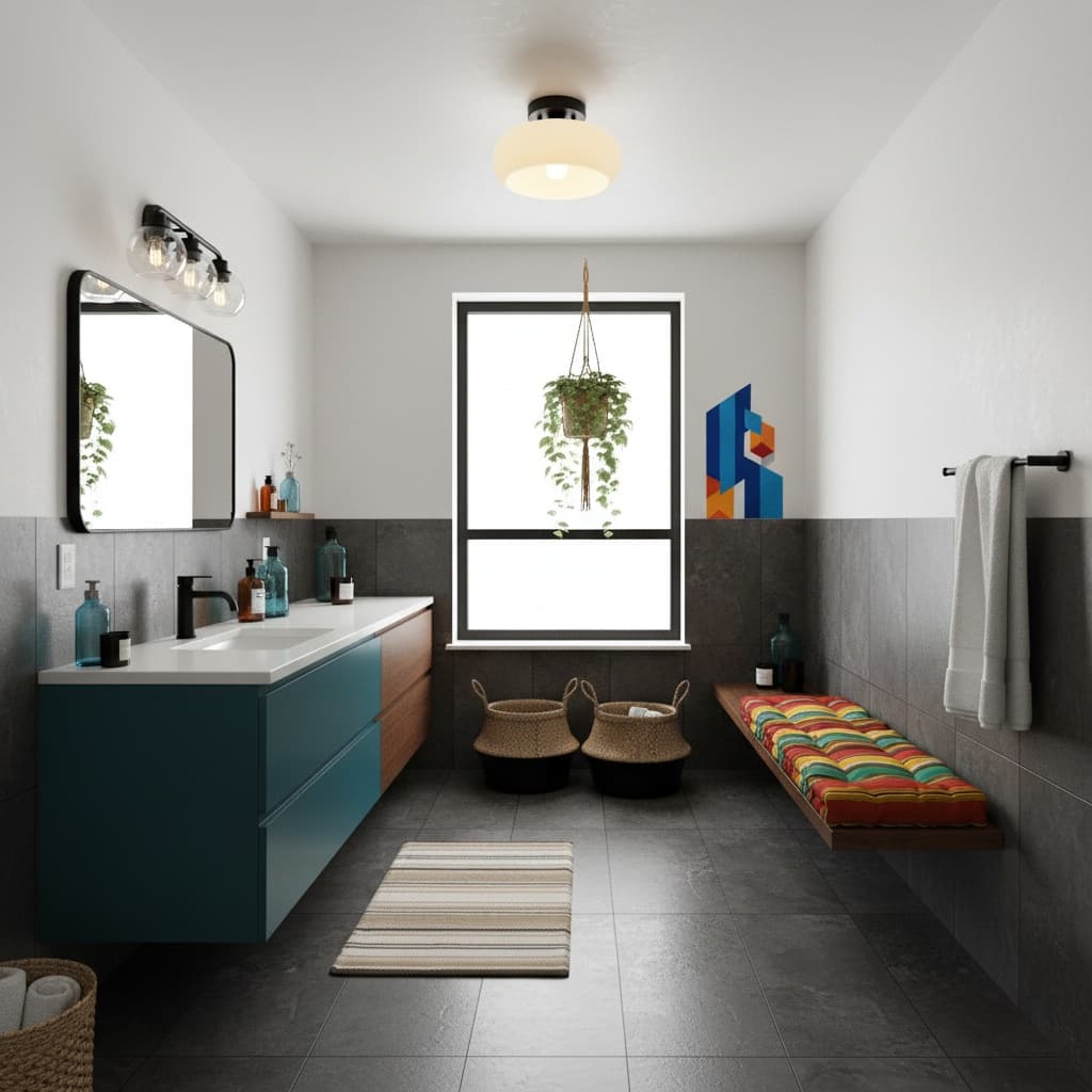 Design a Minimalist Bathroom with a Bold Color Scheme: Vibrant Ideas & Tips