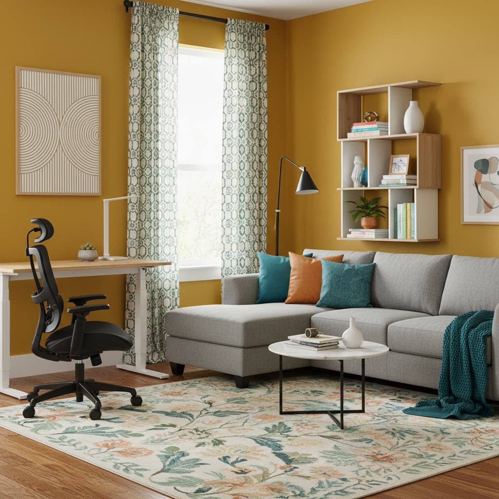 Designing a Minimalist Home Office with a Bold Color Scheme: Ideas and Tips