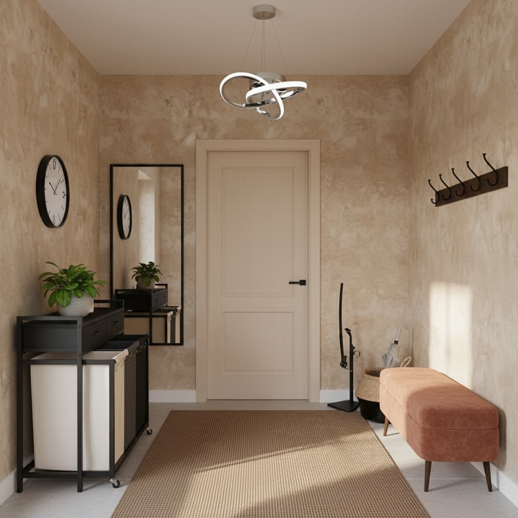 Transform Your Entryway Mudroom with Bohemian Flair and Earth Tones