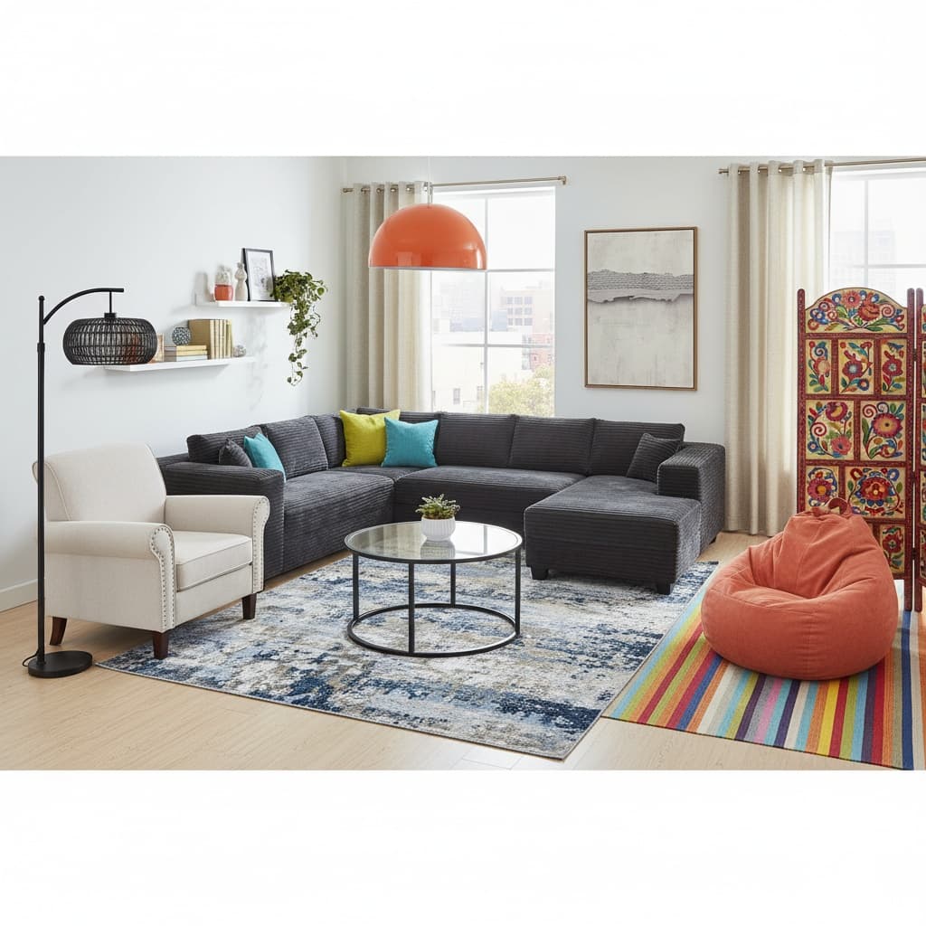 Bold Vintage Studio Design: Small Spaces with Eye-Catching Colors