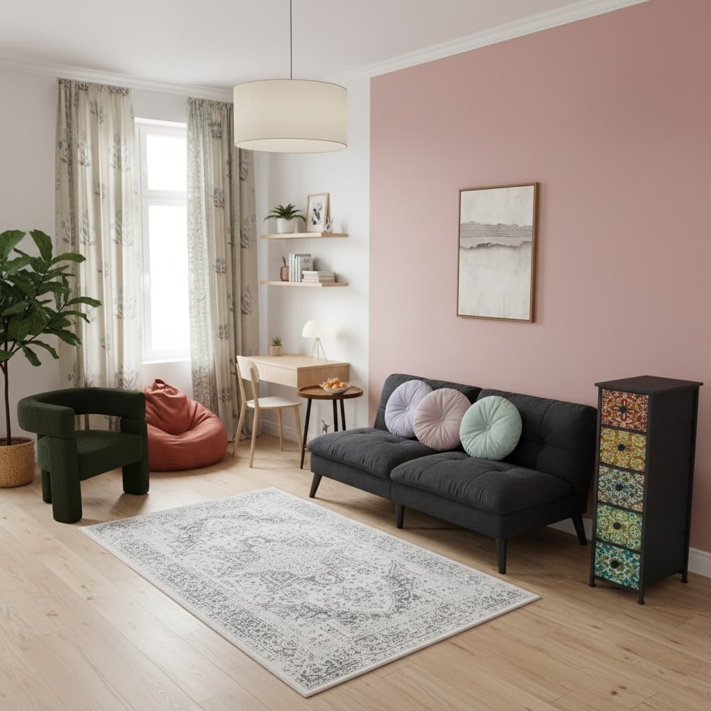 Designing a Futuristic Studio with Pastel Colors: A Guide to Small Space Home Interior Design