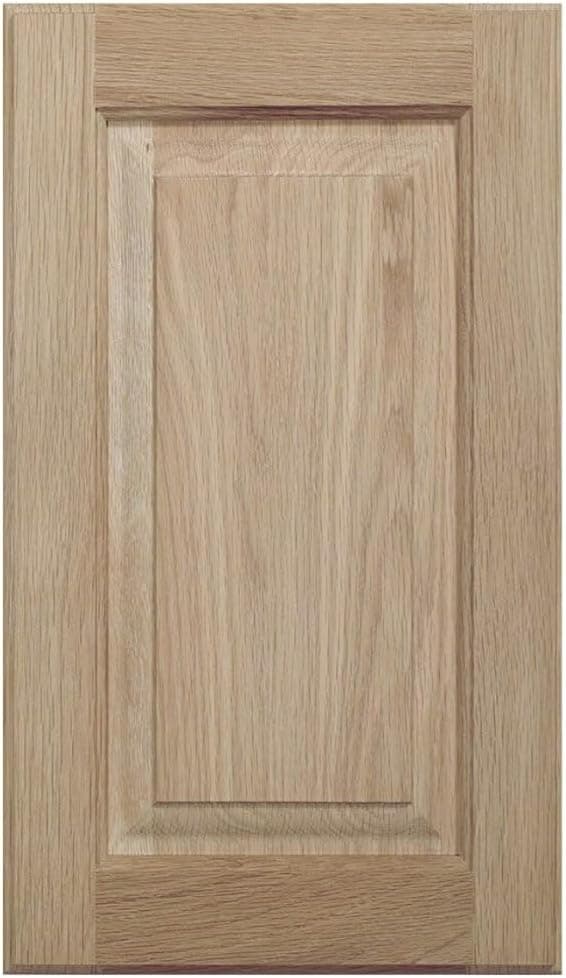 12W x 24H Unfinished Oak Kitchen Cabinet Door Replacement, Raised Panel