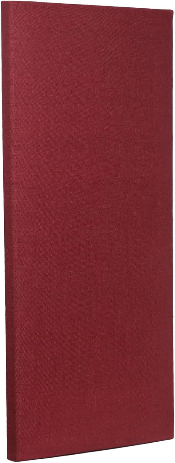 ATS Acoustics Sound Absorbing Noise Dampening Acoustic Panel Wall Treatment 24" x 48" x 2" Beveled Edge (Burgundy)